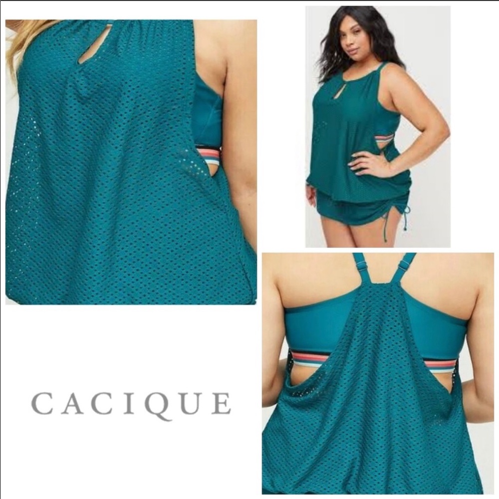 Lane Bryant Cacique Swim Blouson Tankini Suit - 20
